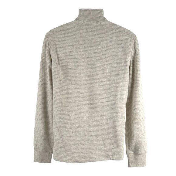 J. Crew Double Knit Half Zip Pullover Mens Small Beige Cotton NWT TP-3499 - Picture 6 of 11